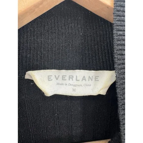Everlane Womens Medium Ribbed Knit Sweater Wool Academia Minimalist Capsule Chic - Picture 3 of 6